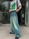 Trade washing wide denim