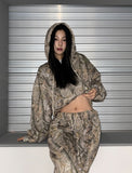Trees Real Pattern Hood Zip Up