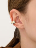 Plump Twist Silver Ear Cuff