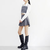 Ner shirt + bustier + pleated skirt set