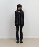 Button Slit Bootcut Pants