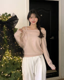 Mars Ribbon Off-Shoulder Knit