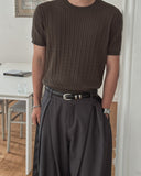 Roel Cable Round Short Sleeve Knit