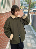 [unisex] Ronta fleece string two-way field jacket