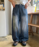 Pater summer washing wide denim pants