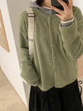 Curler Boucle Round Cardigan