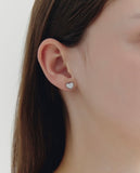 Essence (W) Pudding Heart Pave Earrings