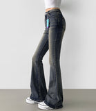 Pelvic Pad Slim Span Bootcut Denim Pants