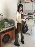 Oldin Spring Punching Long Sleeve Cardigan