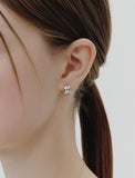 Subni Flow Silver One-Touch Earrings S