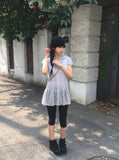 Deed Frill Shirring Hood Mini One Piece T-Shirt