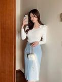 Willet Square Puff Knit