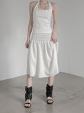 Terre Eyelet Halter Sleeveless