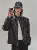 Kent western buckle leather jacket
