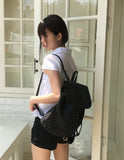 Guwon Dot Polka Dot Mini Canvas Backpack