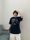[unisex] Met Star Printing Over Short Sleeve Tee