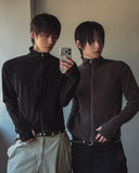 Miren Side Rip High Neck Fleece Zip-up