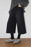 CROP WIDE DENIM PANTS