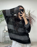Rical Stripe Mesh Knit