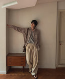 Soven Linen Two-Tuck Banding Pants