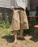 Formal Herringbone Bermuda Denim Pants