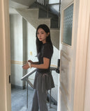 Hael Dot Puff Strap Short Sleeve T-Shirt