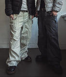 Coz Wash Cut-out Parachute Pants