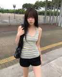 Fruity Stripe Halter Sleeveless