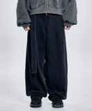24FW Oversized Washed Denim Pants