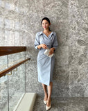 Vinta Collar Shirring One Piece