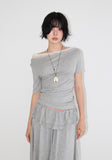 LACE OFFSET TEE