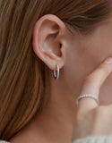 Essence Silver (W) Lace Tennis Earrings