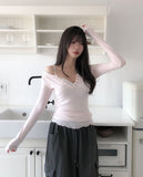 Prom Ruffle Button Long Sleeve