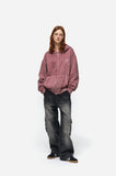 [2-WAY] Skull Web Pigment Hood Zip-Up