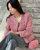 Setu Round Pearl Tweed Short Jacket