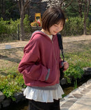 Perrin Stripe Color Matching Hood Zip-Up