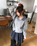 Dane Check Two-Way Hoodie Zip-Up