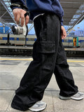 London wide banding cargo denim pants