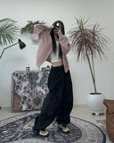Rough Washing Pin Tuck Balloon Pants