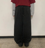 Tendren Stripe Banding Wide Pants