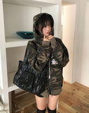 Maison Camo Printing Hood Zip-Up