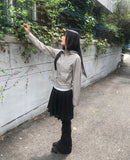 [MADE] B-Pie Frill Pocket Two-Way Zipper Neck String Windbreaker Hooded Zip-Up
