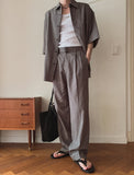 Morris Linen Belted Wide Slacks