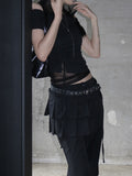 Rome Shirring One-Shoulder Tee