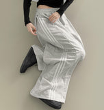 Unique Side Line Folding Pintuck Mega Wide Banding Pants