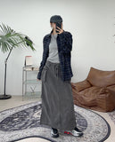 Niello Pigment Cargo Long Skirt