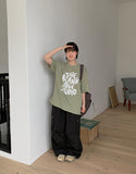 [unisex] Nelty printed knit short sleeve tee