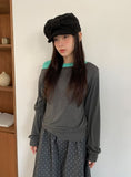 Kemta Layered Off-Shoulder Long-Sleeve Tee