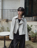 Leon cropped trench jacket