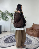 Dust wax coated padded jumper